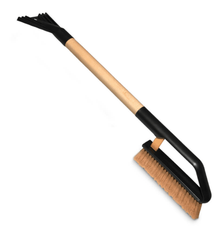 Eiskratzer mit Schneeb�rste mit Buchenholzgriff