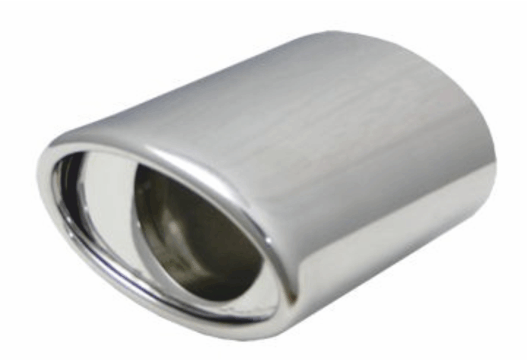 Edelstahl Auspuffblende oval / schr�g gro�