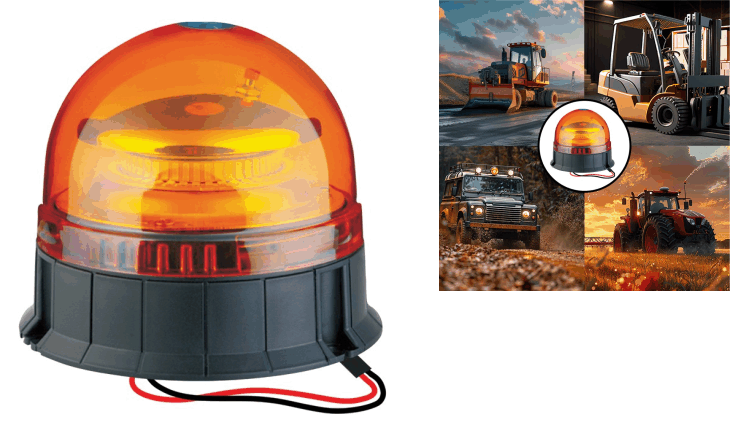 Rundumleuchte orange 12V/24V zum Festanschluss