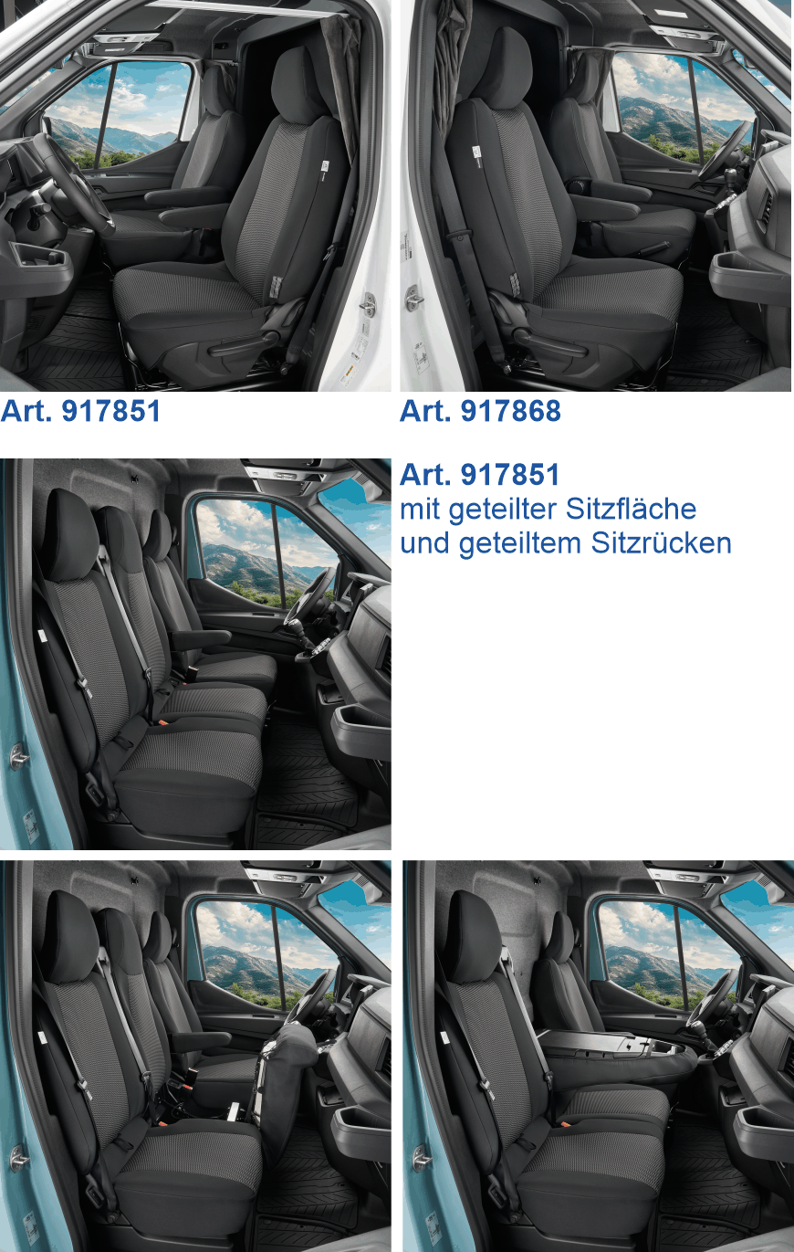 Passform Sitzbez�ge Renault Master IV und Nissan Interstar III